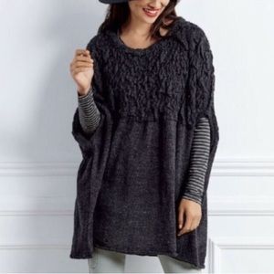 Cabi Waverly Poncho in Charcoal Grey Size XS